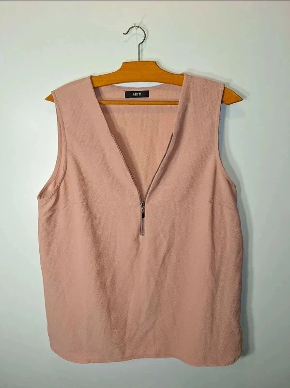 Debardor fluido rosa claro – Mim – Talla M – Corte amplio – photo 6
